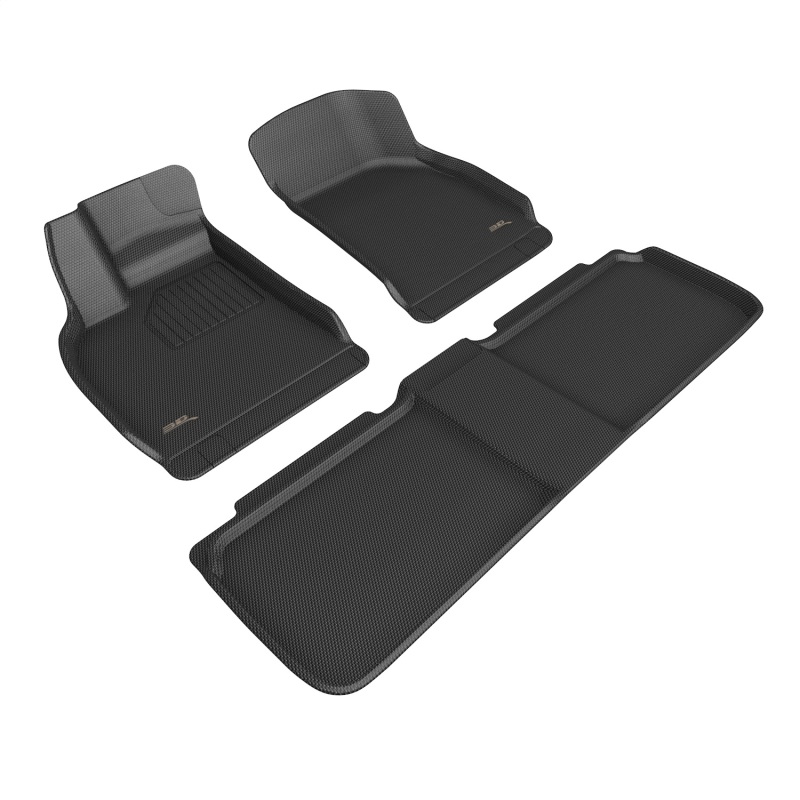 Lucid Air Floor Mat Set - 3D MAXpider - Kagu Series, Carbon Fiber Embossed Pattern - Black - `22-`23 Lucid Air Floor Mat Set - 3D MAXpider - Kagu Series, Carbon Fiber Embossed Pattern - Black - `22-`23